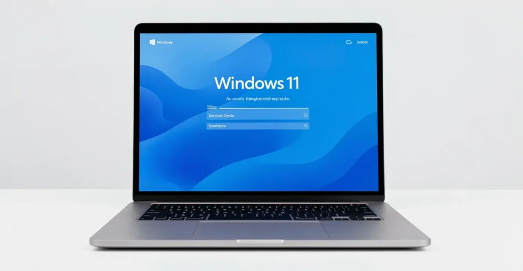 Featured image: Professional featured image for: How to Fix Windows Update Stuck at 0%. Modern laptop showing Window