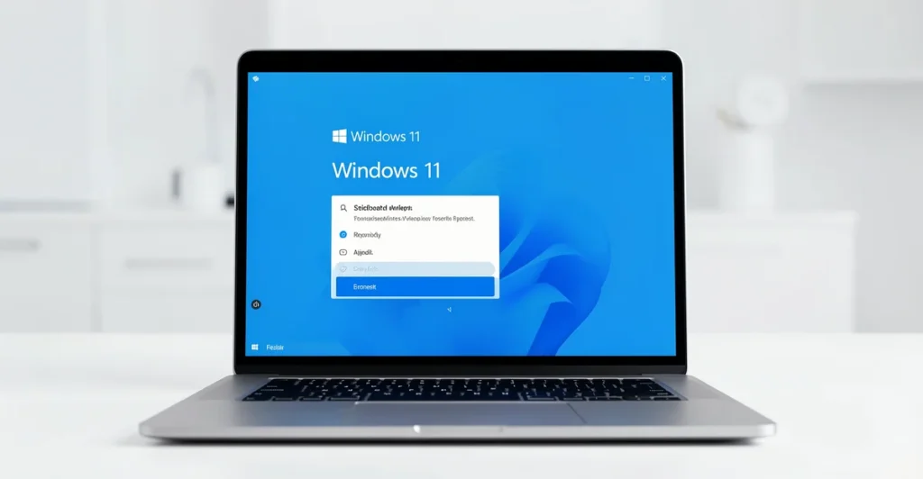 Featured image: Professional featured image for: How to Find WiFi Password on Windows 11. Modern laptop showing Wind