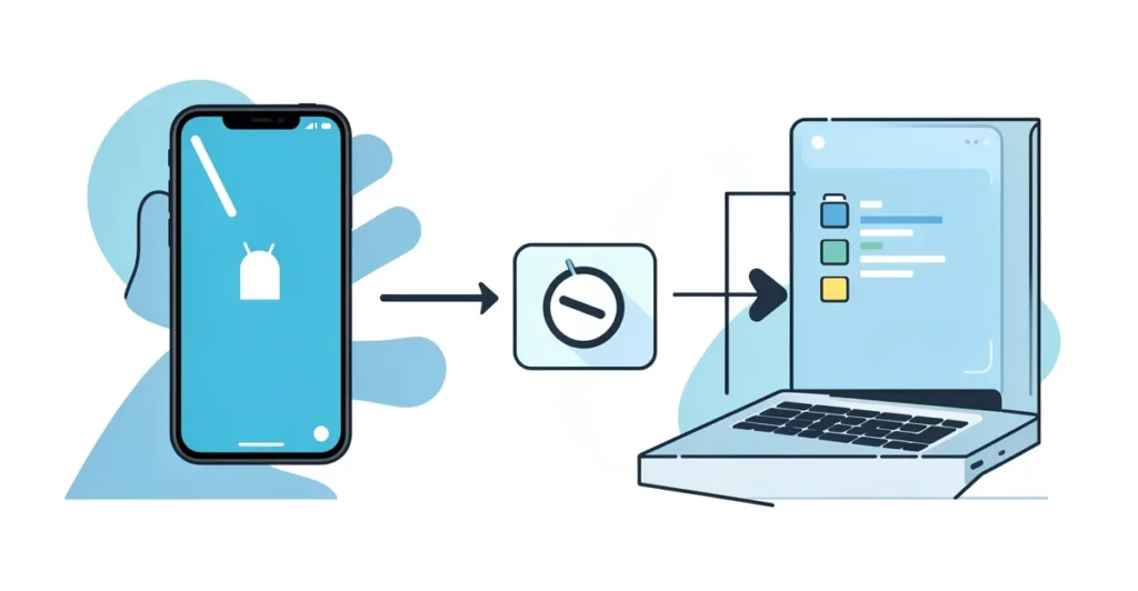 Featured image: Professional featured image for: How to Transfer Files From Android to PC. Clean editorial illustrat