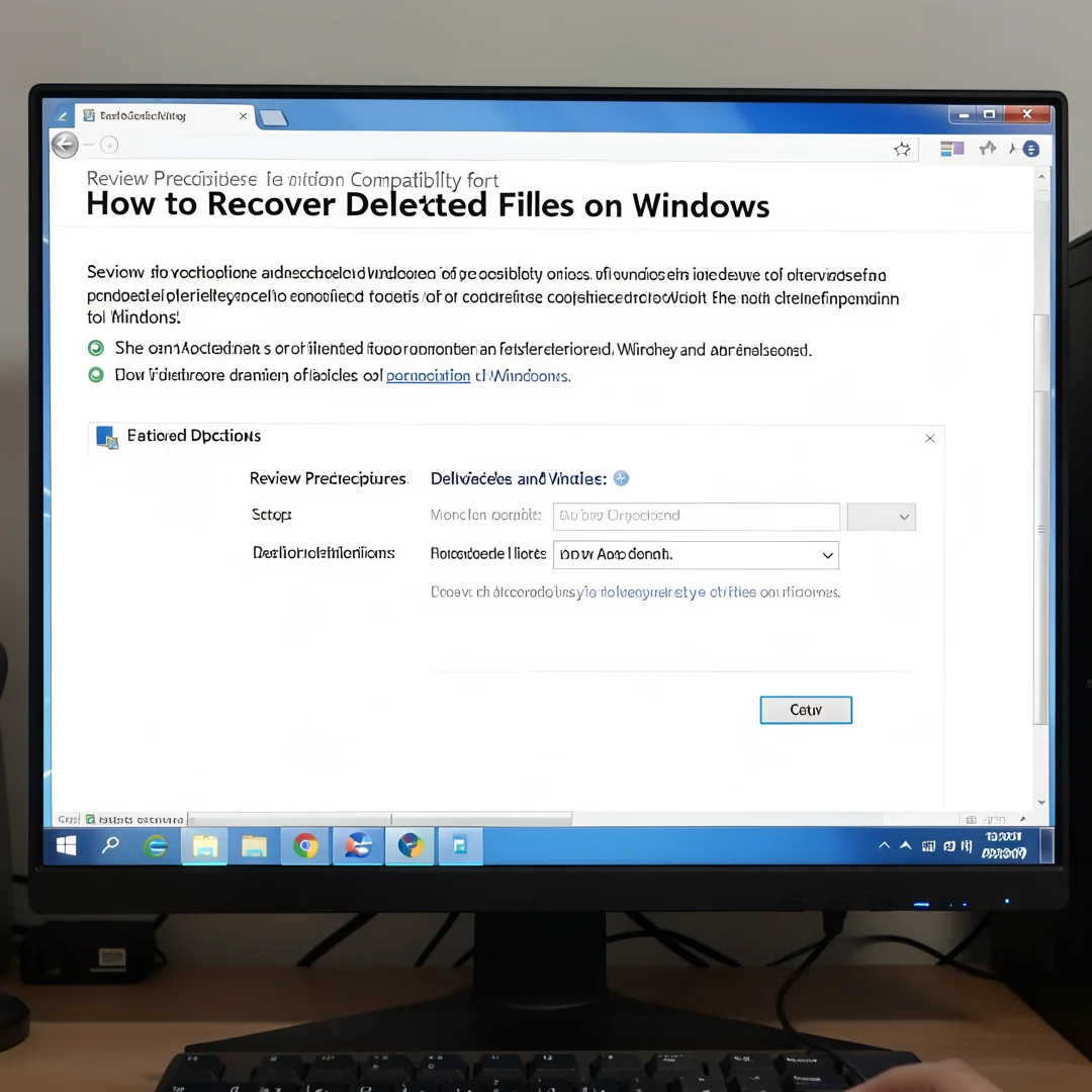 Step 1: Technical tutorial screenshot: Review prerequisites and compatibility for How to Recover Deleted Fil