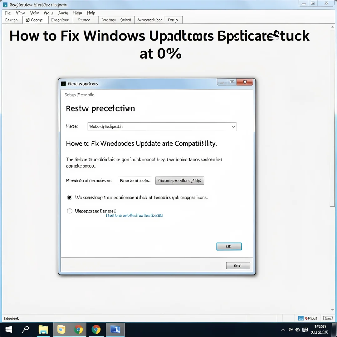 Step 1: Technical tutorial screenshot: Review prerequisites and compatibility for How to Fix Windows Update 