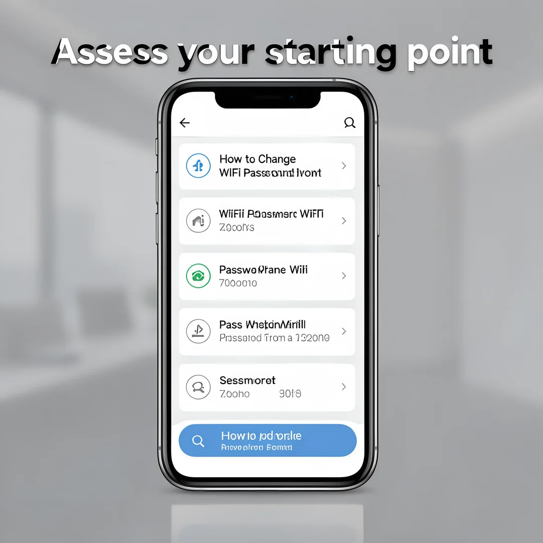 Step 2: Illustration for step: Assess your starting point related to How to Change WiFi Password From a Phon