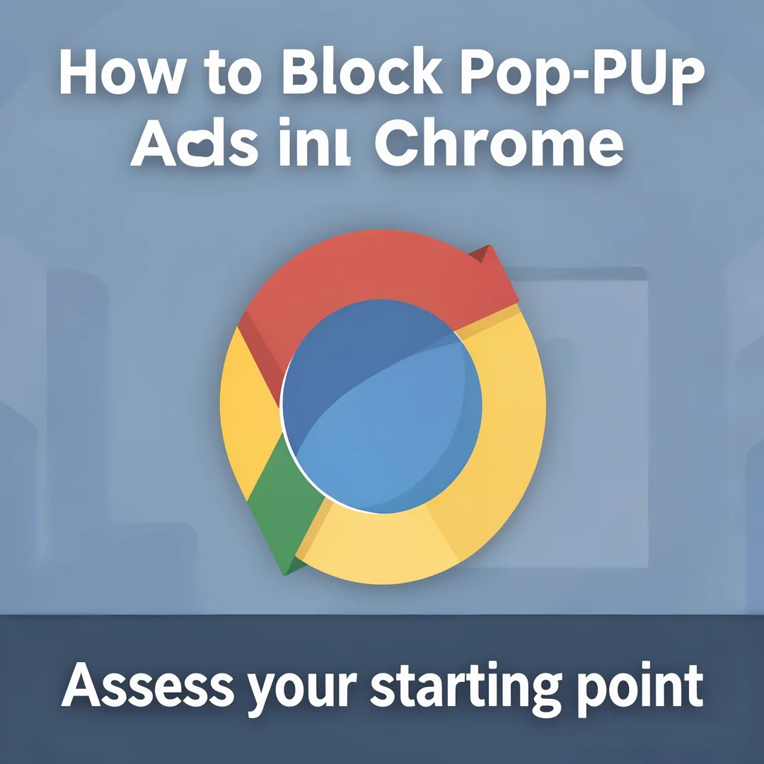 Step 2: Illustration for step: Assess your starting point related to How to Block Pop-Up Ads in Chrome, prof