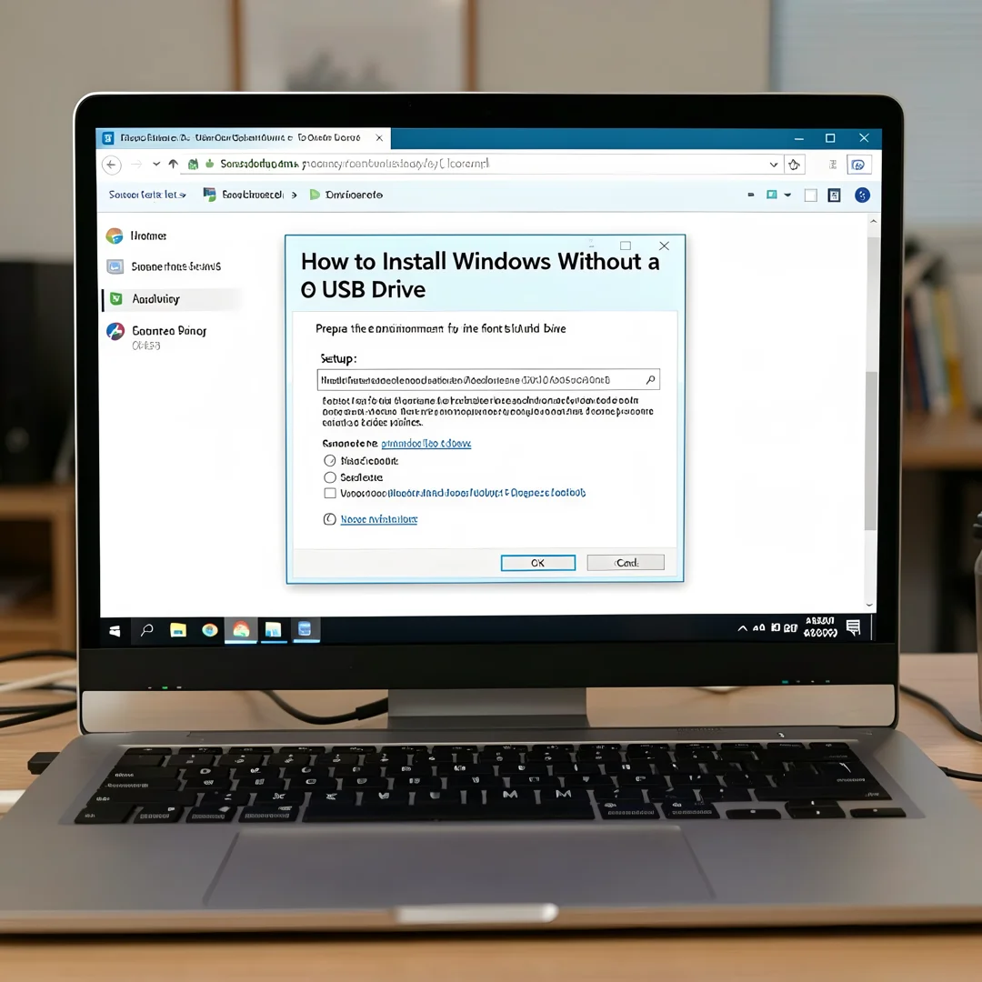 Step 2: Technical tutorial screenshot: Prepare the environment for How to Install Windows Without a USB Driv