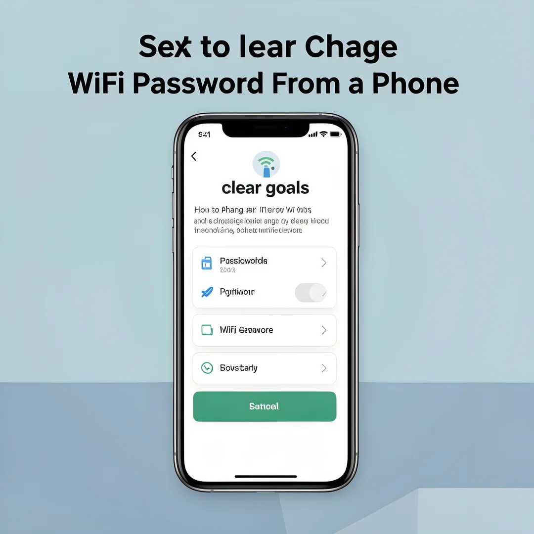 Step 3: Illustration for step: Set clear goals related to How to Change WiFi Password From a Phone, professi