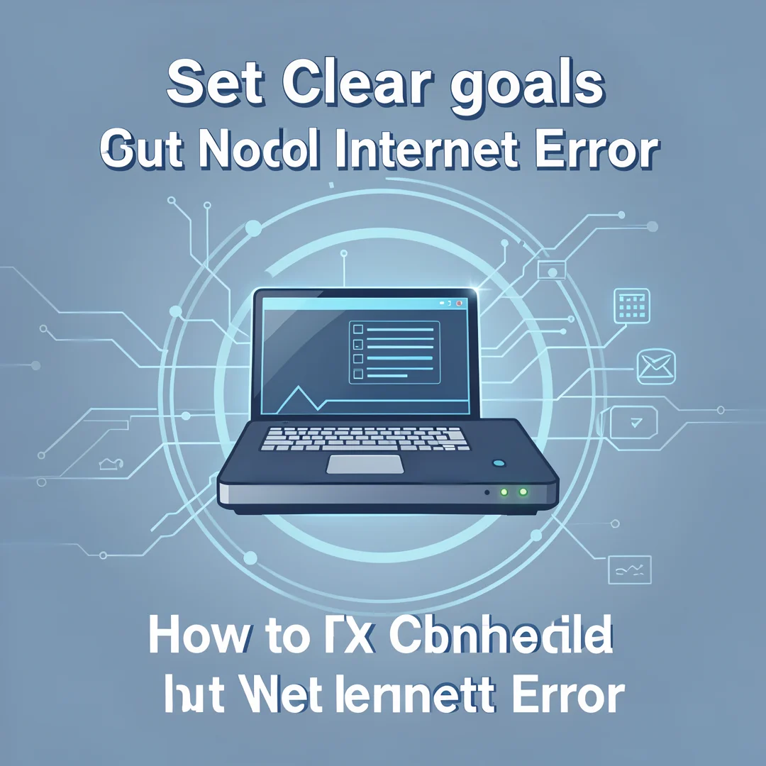 Step 3: Illustration for step: Set clear goals related to How to Fix Connected but No Internet Error, profes