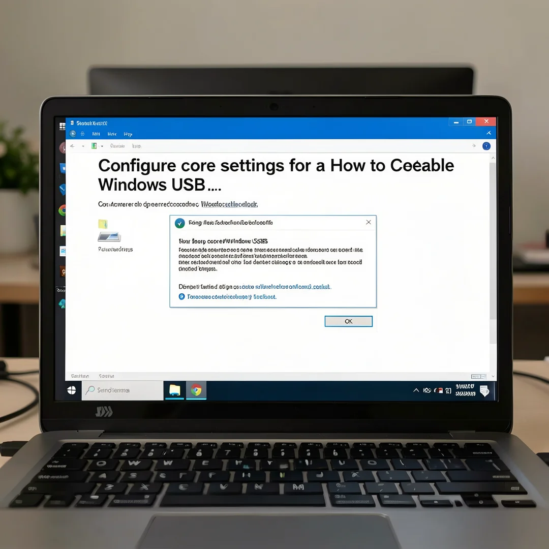 Step 3: Technical tutorial screenshot: Configure core settings for How to Create a Bootable Windows USB, com