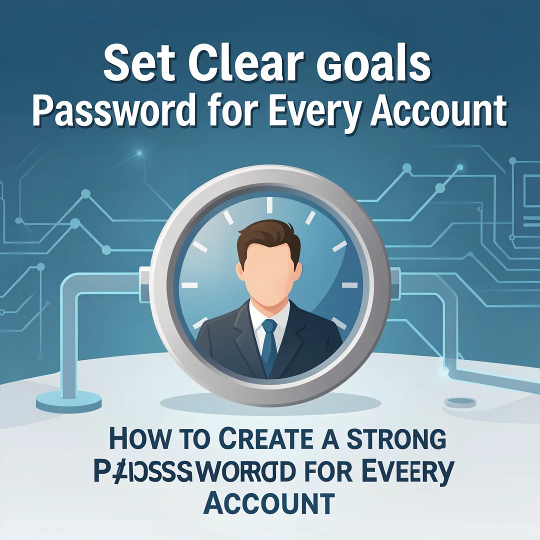 Step 3: Illustration for step: Set clear goals related to How to Create a Strong Password for Every Account,