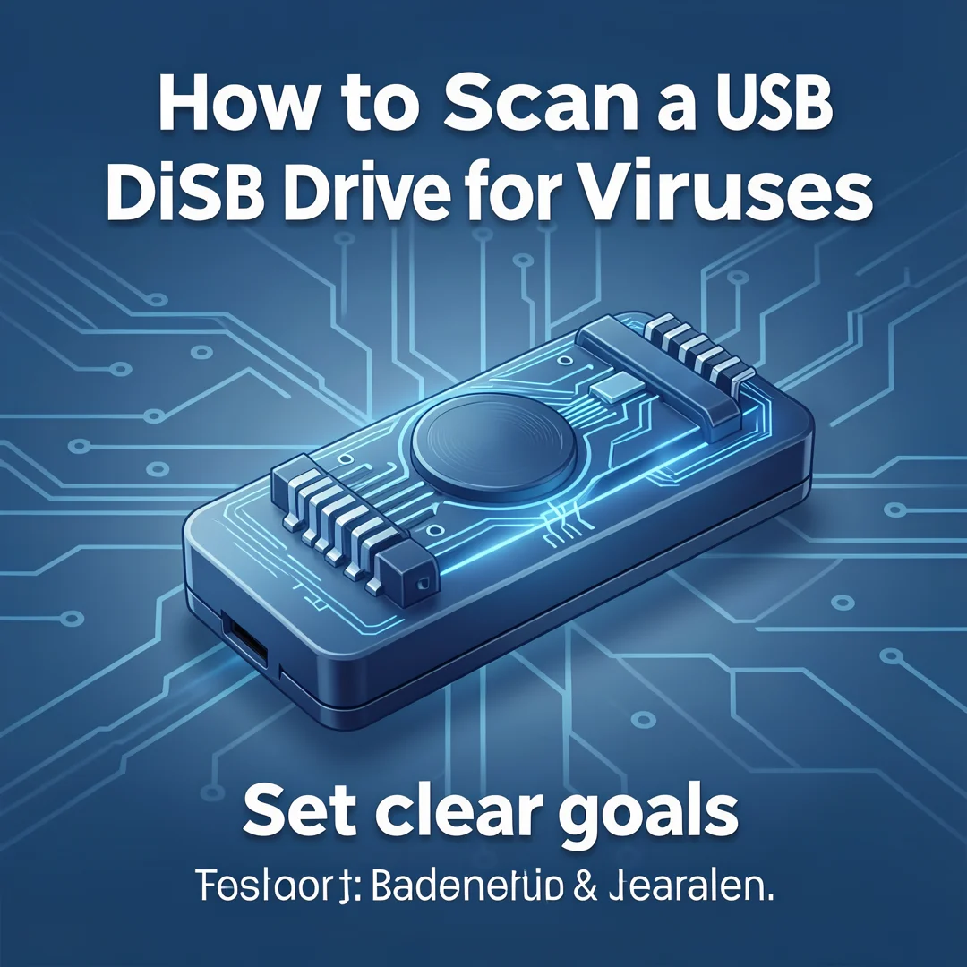 Step 3: Illustration for step: Set clear goals related to How to Scan a USB Drive for Viruses, professional 