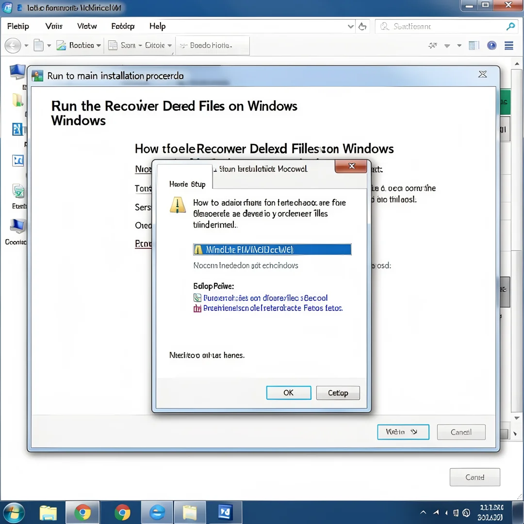 Step 4: Technical tutorial screenshot: Run the main installation procedure for How to Recover Deleted Files