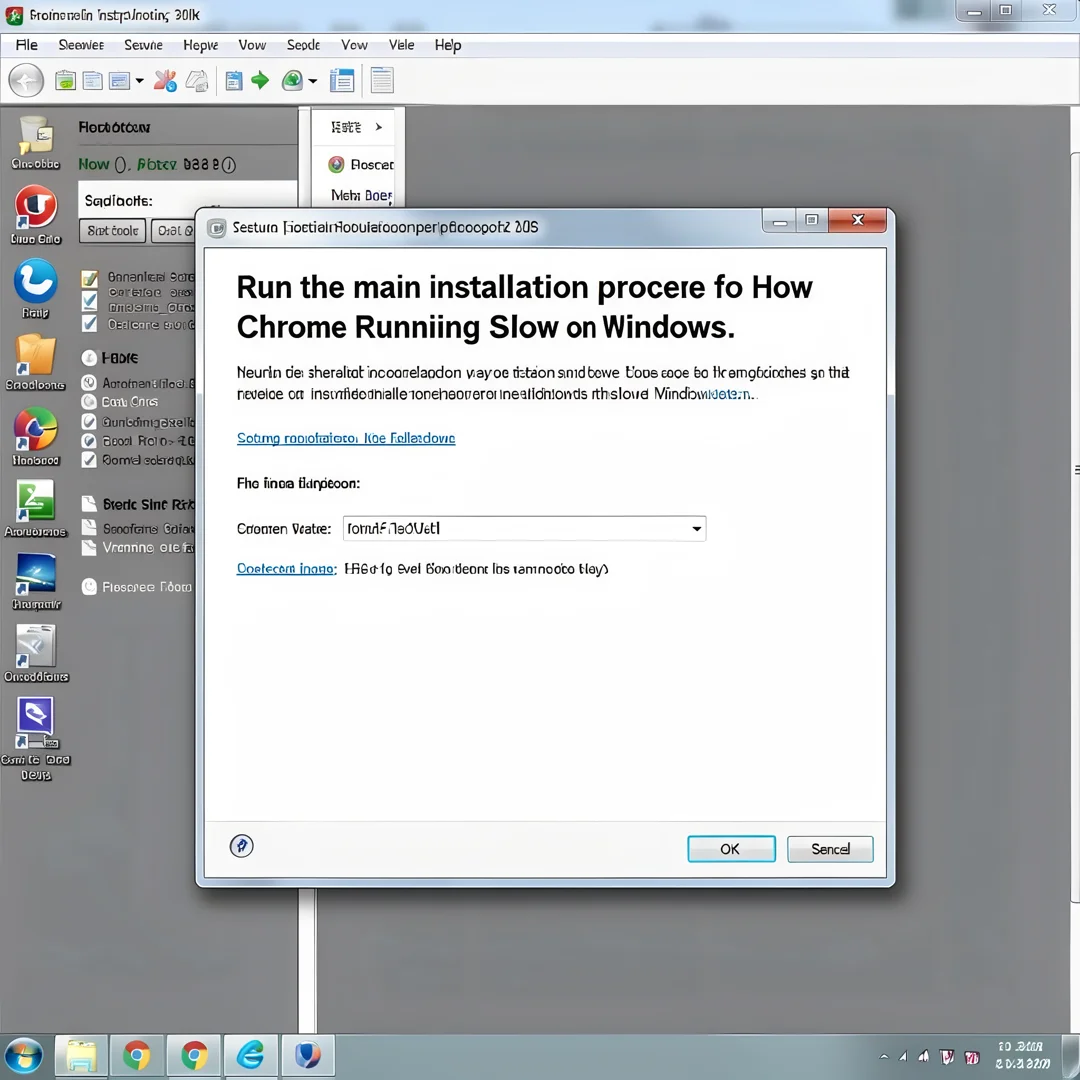 Step 4: Technical tutorial screenshot: Run the main installation procedure for How to Fix Chrome Running Slo