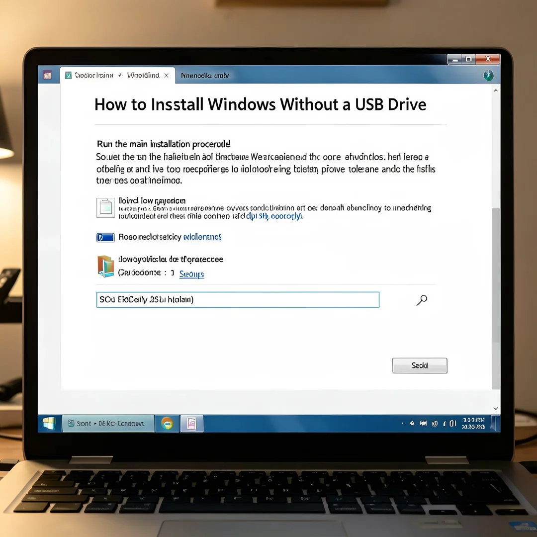 Step 4: Technical tutorial screenshot: Run the main installation procedure for How to Install Windows Withou
