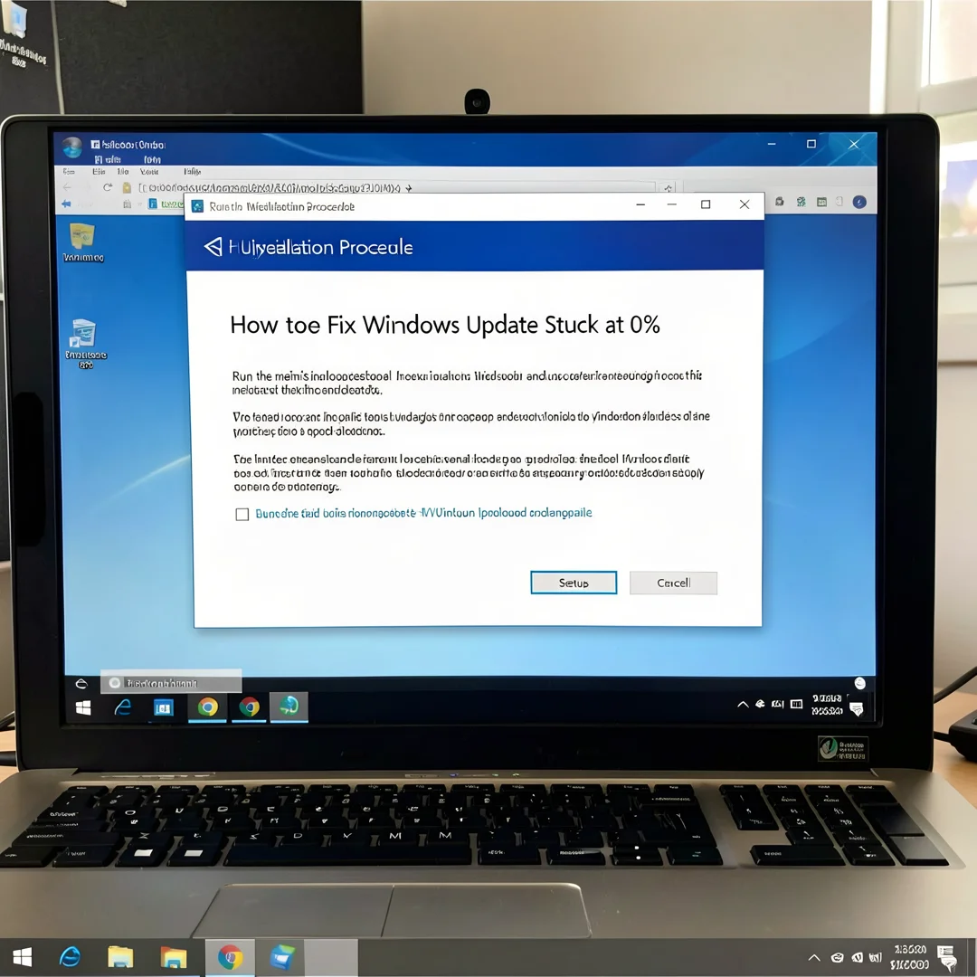 Step 4: Technical tutorial screenshot: Run the main installation procedure for How to Fix Windows Update Stu