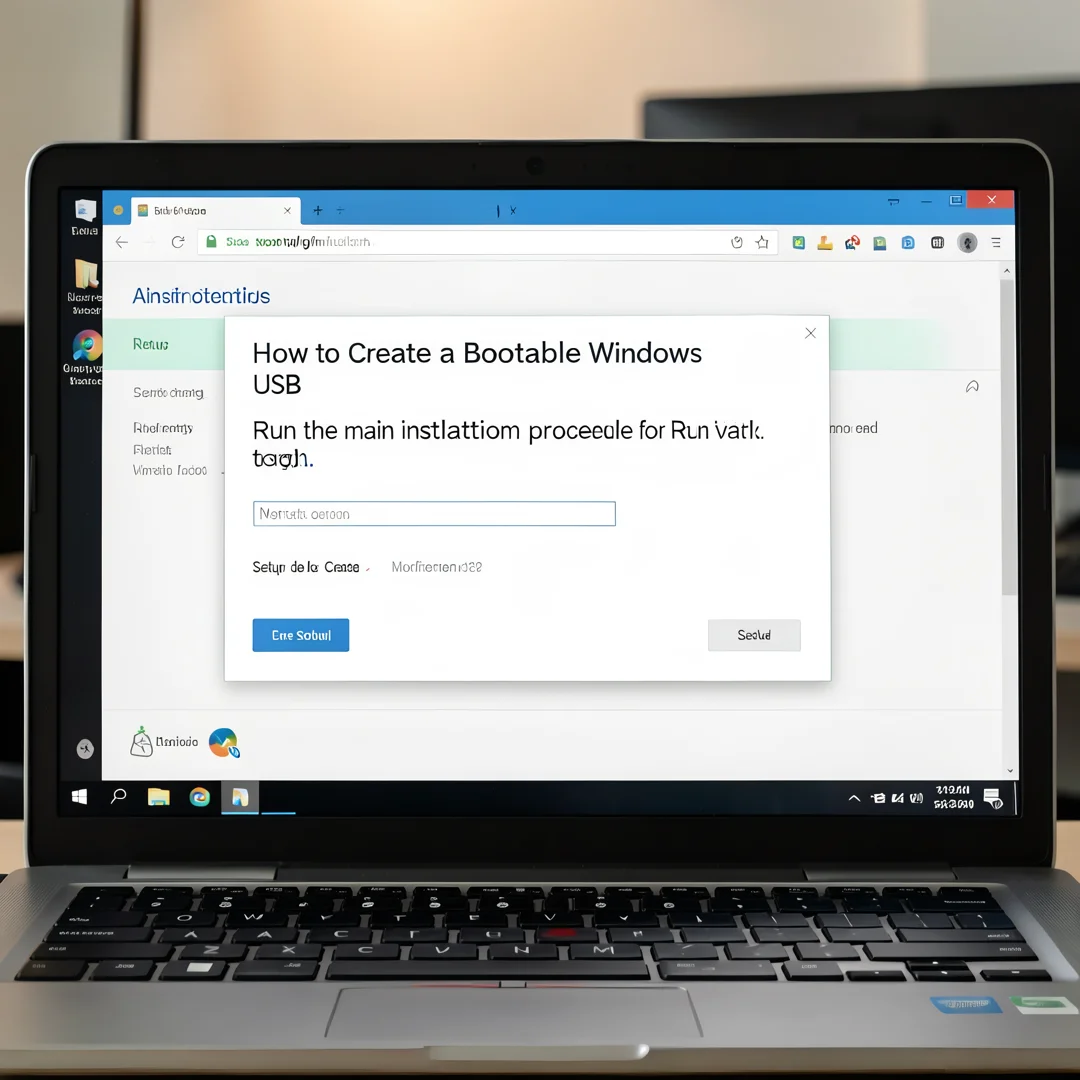 Step 4: Technical tutorial screenshot: Run the main installation procedure for How to Create a Bootable Wind