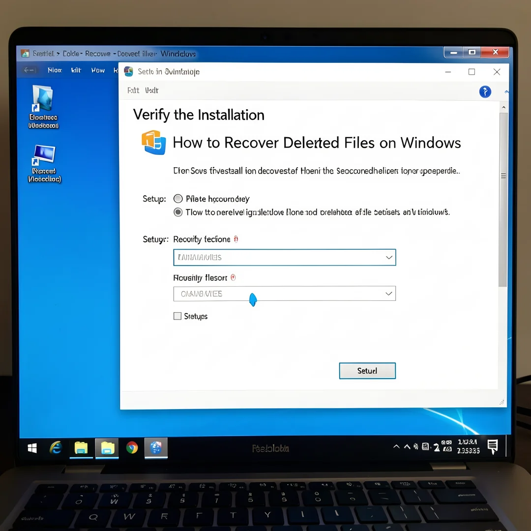 Step 5: Technical tutorial screenshot: Verify the installation for How to Recover Deleted Files on Windows,