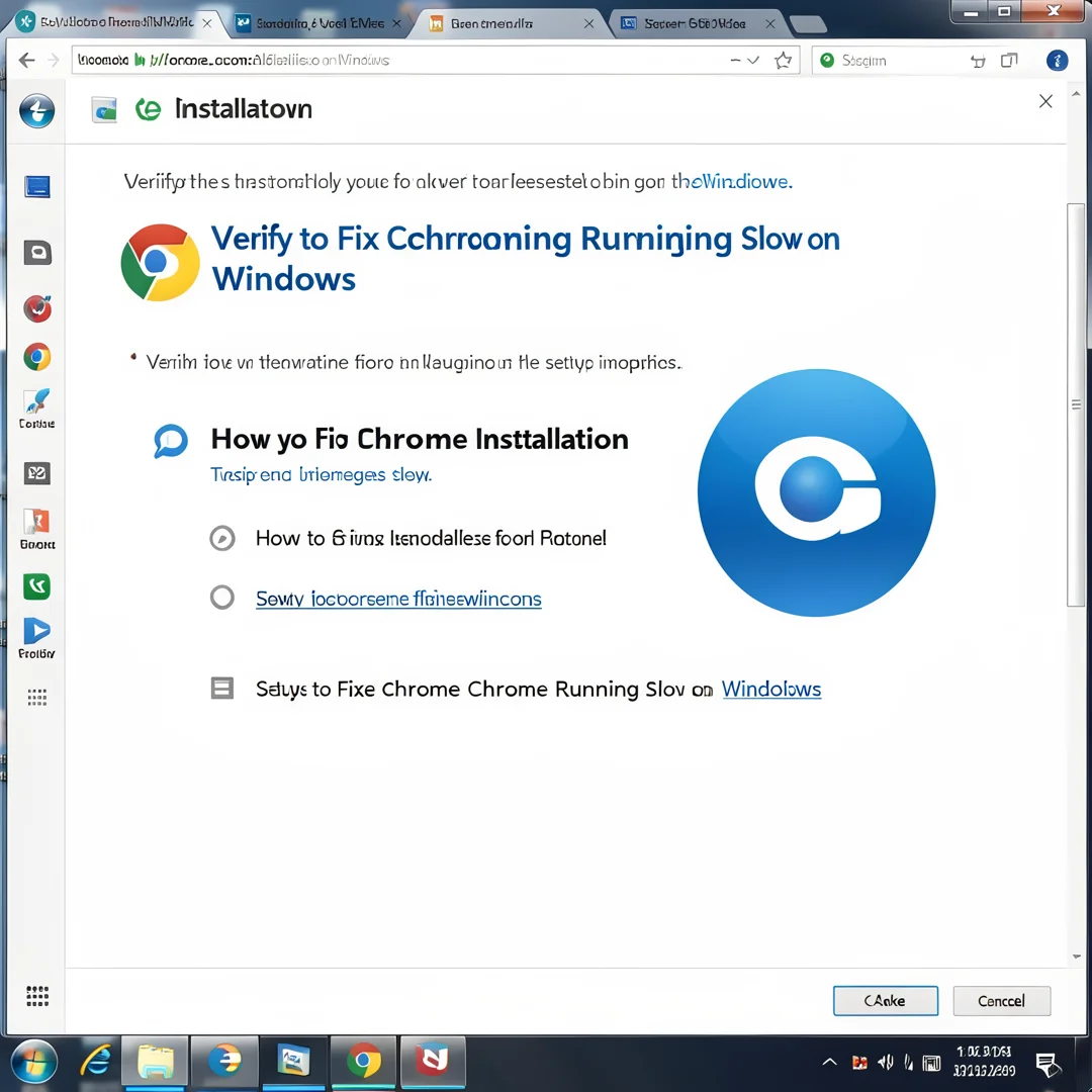 Step 5: Technical tutorial screenshot: Verify the installation for How to Fix Chrome Running Slow on Windows