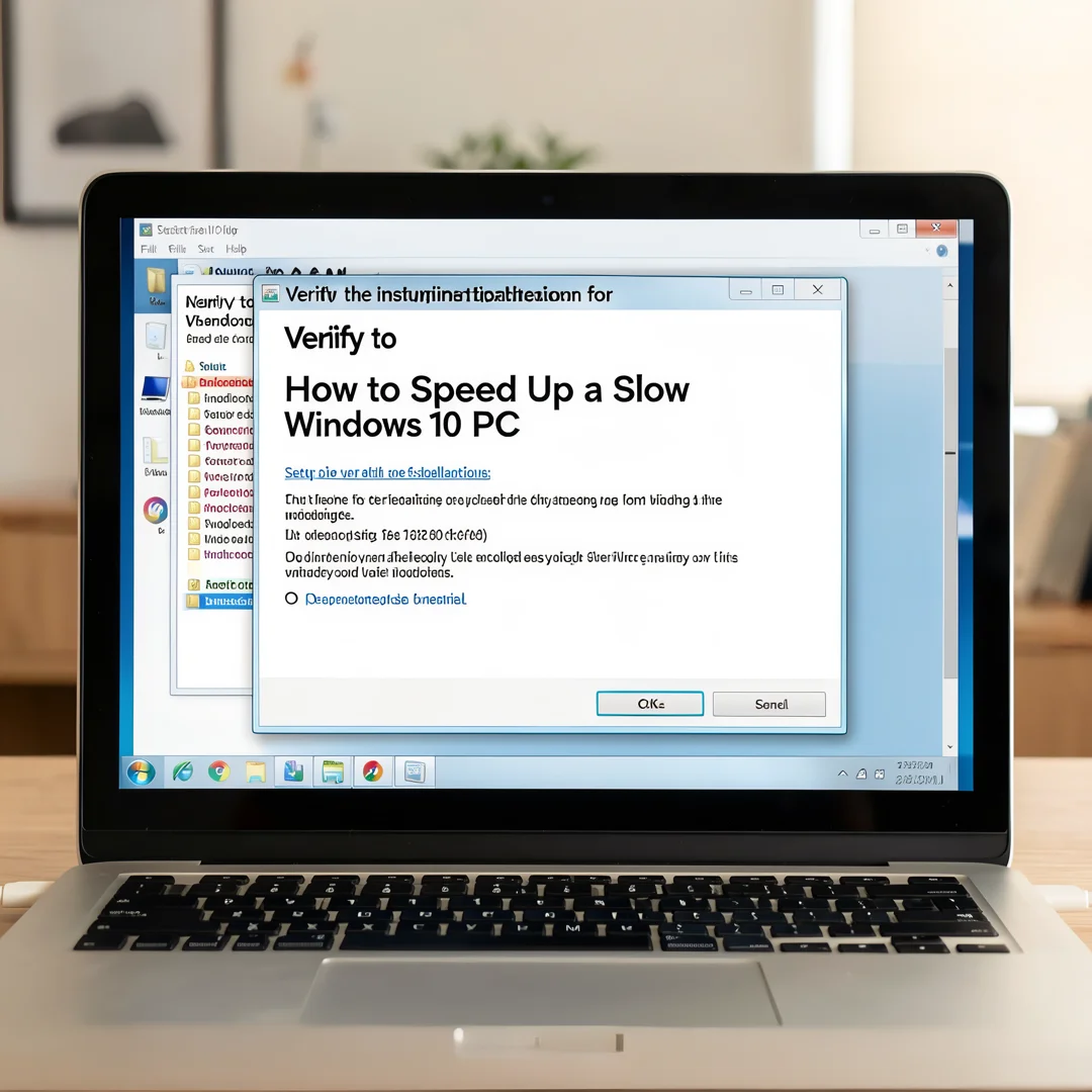 Step 5: Technical tutorial screenshot: Verify the installation for How to Speed Up a Slow Windows 10 PC, com