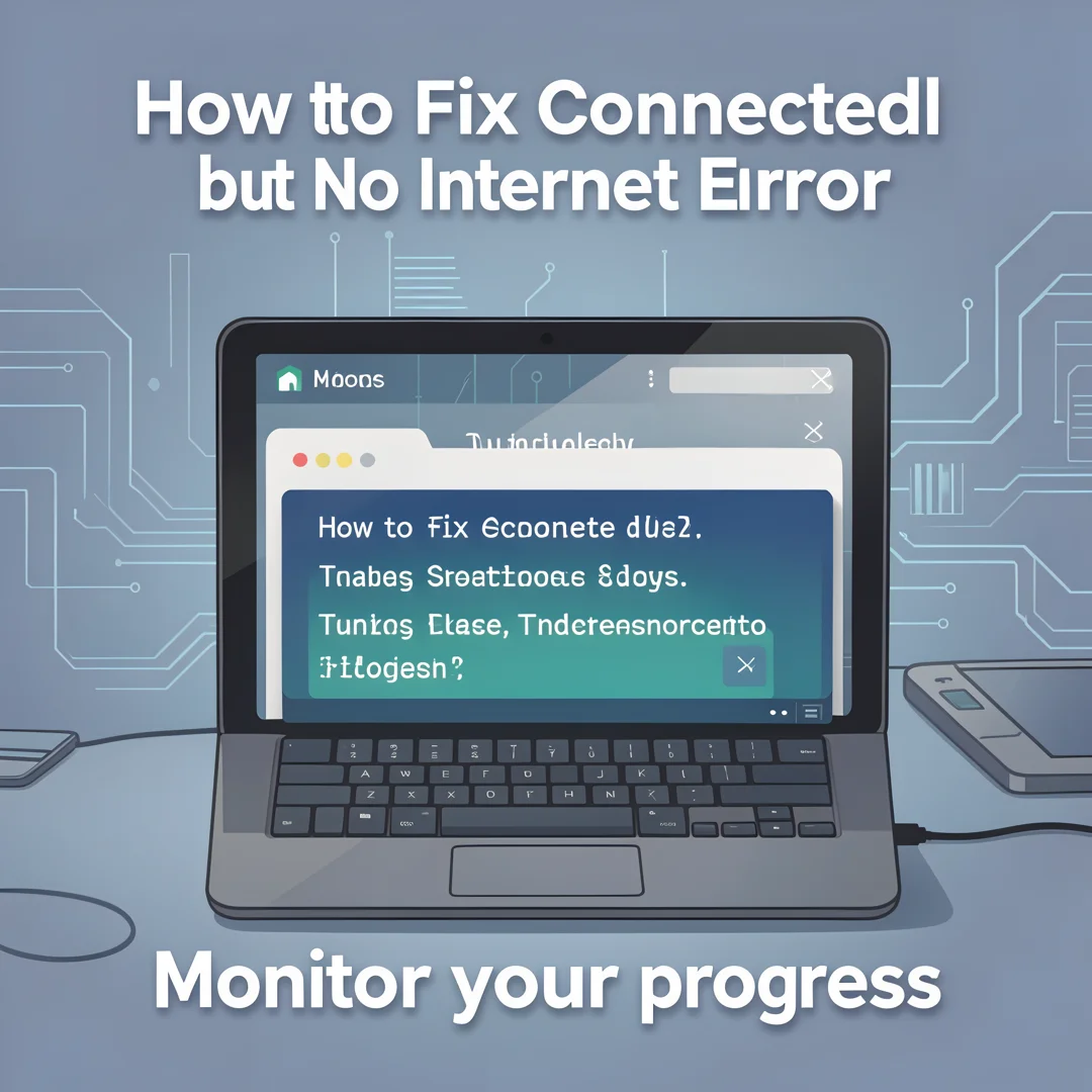 Step 6: Illustration for step: Monitor your progress related to How to Fix Connected but No Internet Error,