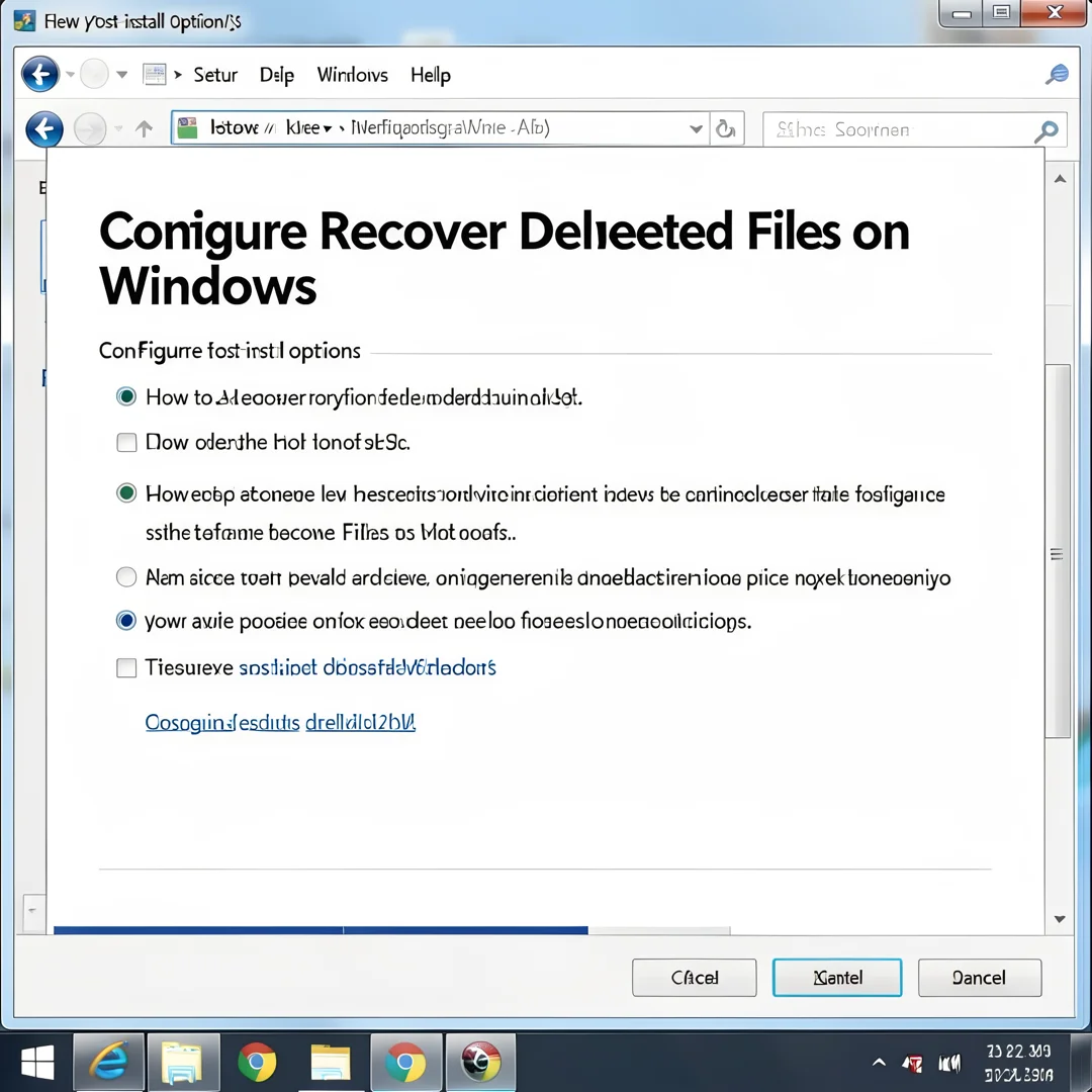 Step 6: Technical tutorial screenshot: Configure post-install options for How to Recover Deleted Files on Wi