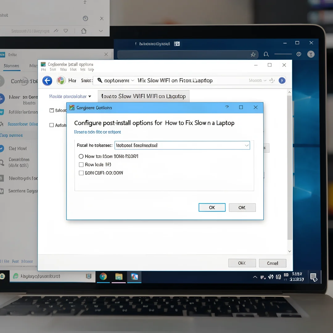Step 6: Technical tutorial screenshot: Configure post-install options for How to Fix Slow WiFi on a Laptop,