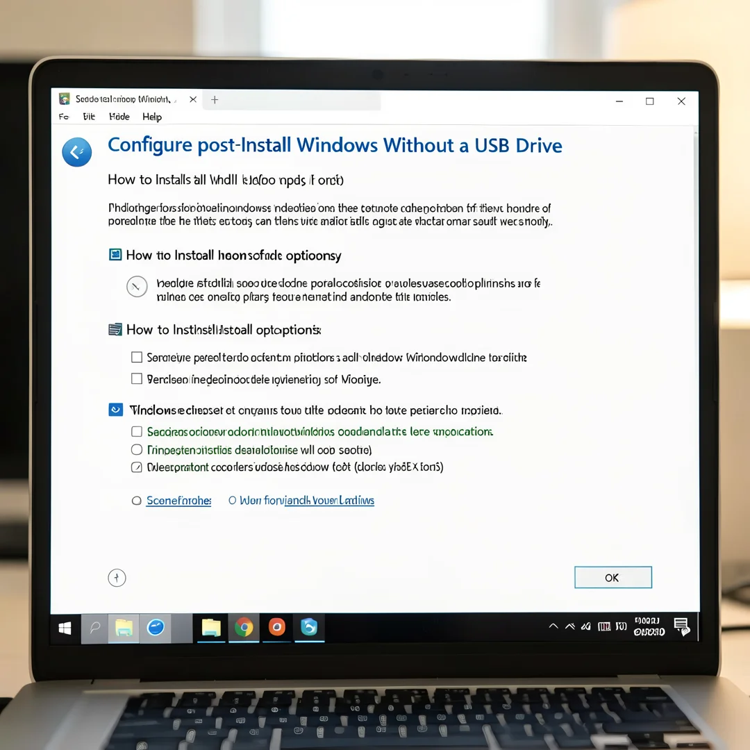 Step 6: Technical tutorial screenshot: Configure post-install options for How to Install Windows Without a U