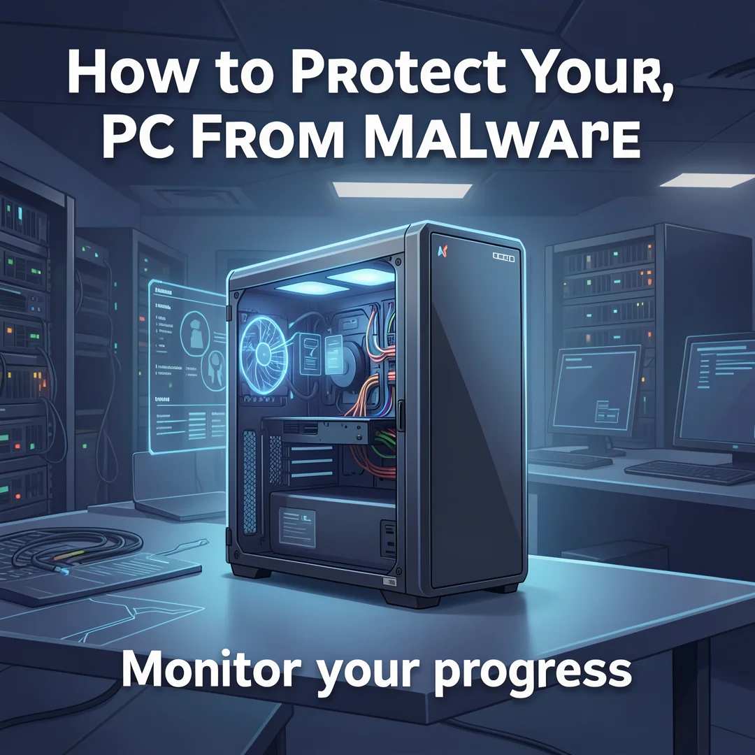 Step 6: Illustration for step: Monitor your progress related to How to Protect Your PC From Malware, profess