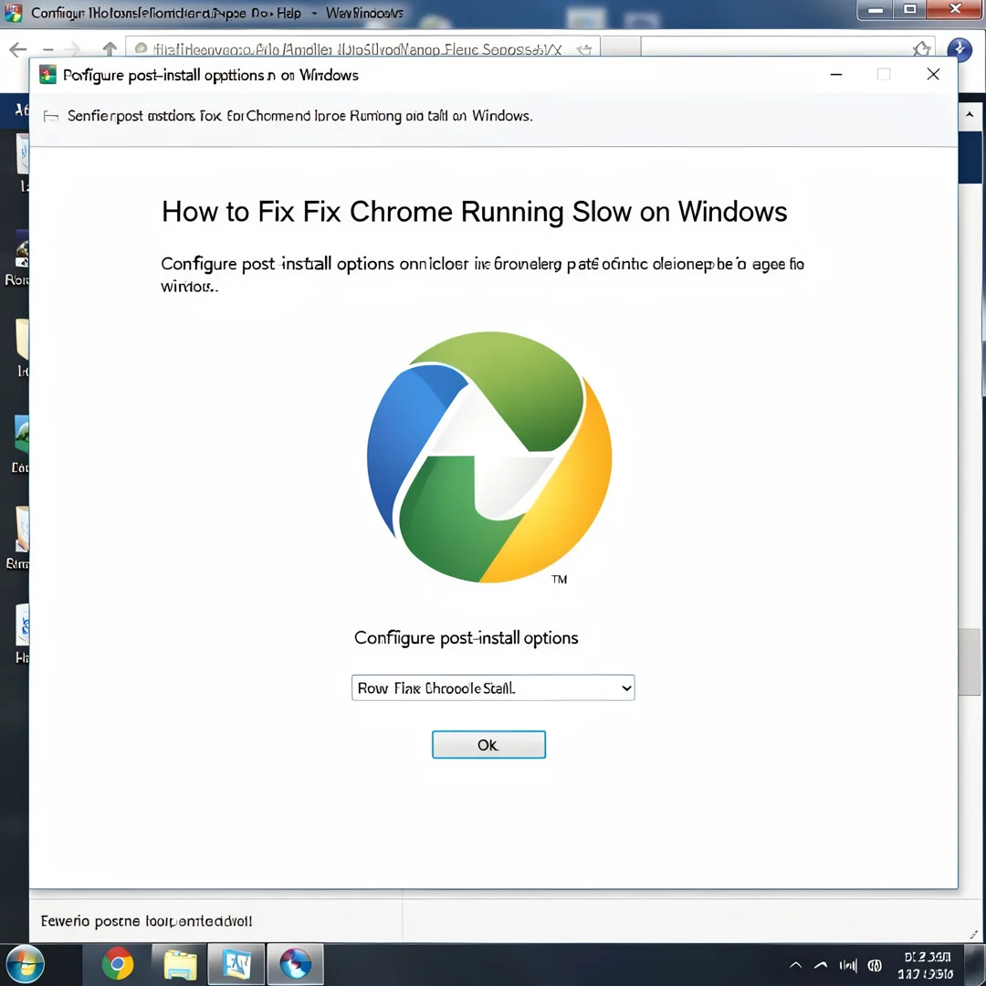 Step 6: Technical tutorial screenshot: Configure post-install options for How to Fix Chrome Running Slow on 