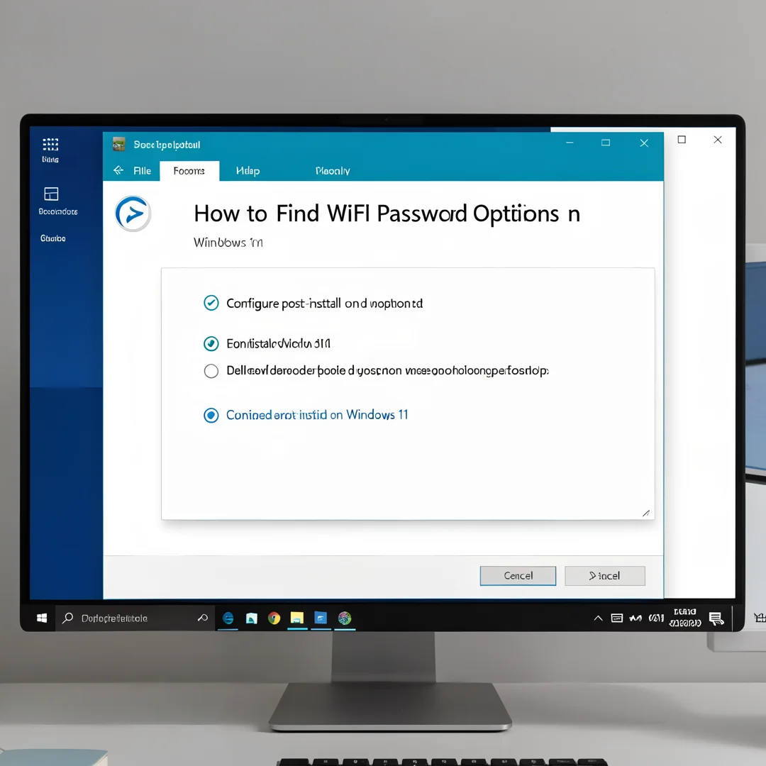 Step 6: Technical tutorial screenshot: Configure post-install options for How to Find WiFi Password on Windo