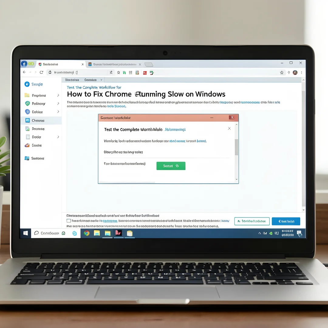 Step 7: Technical tutorial screenshot: Test the complete workflow for How to Fix Chrome Running Slow on Wind