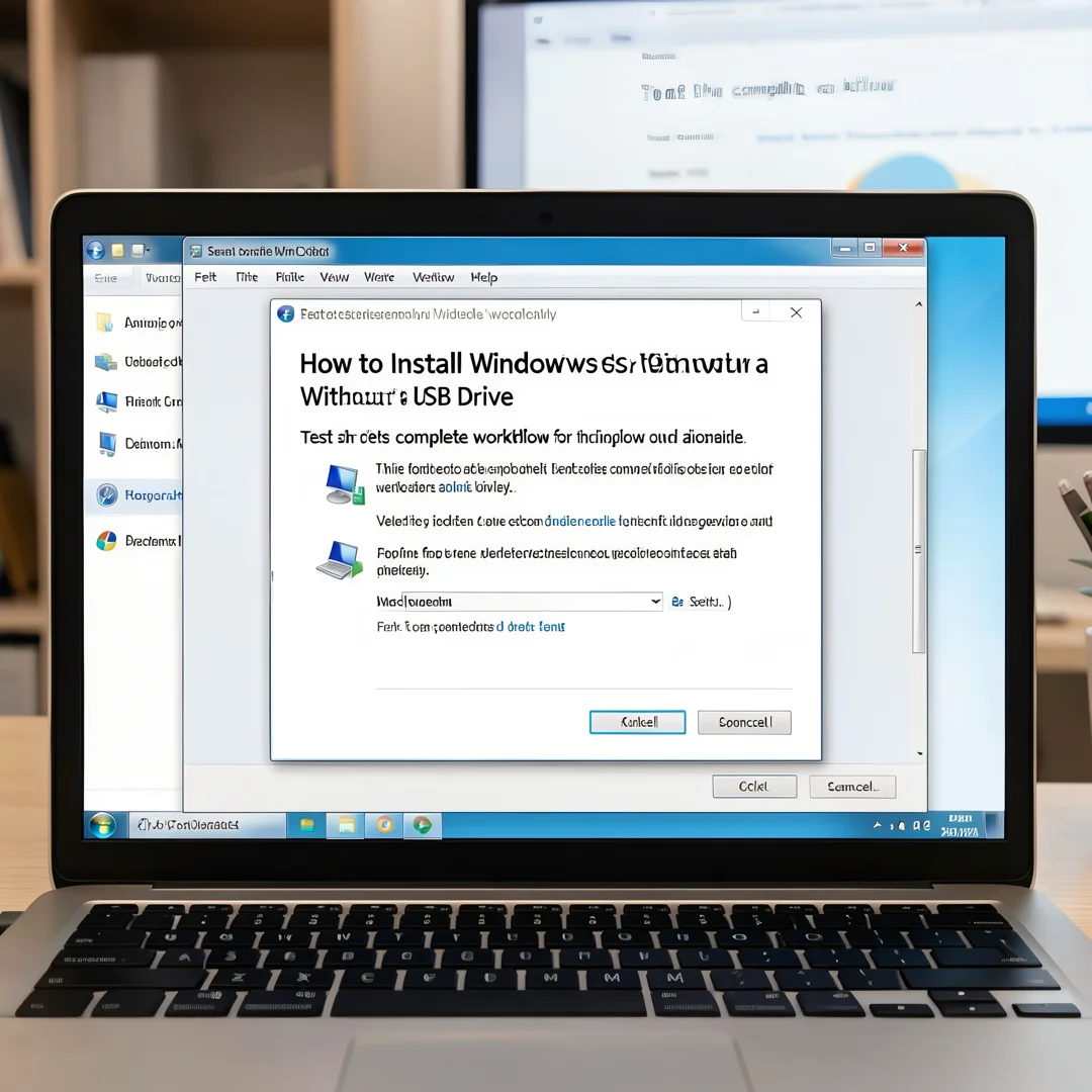 Step 7: Technical tutorial screenshot: Test the complete workflow for How to Install Windows Without a USB D