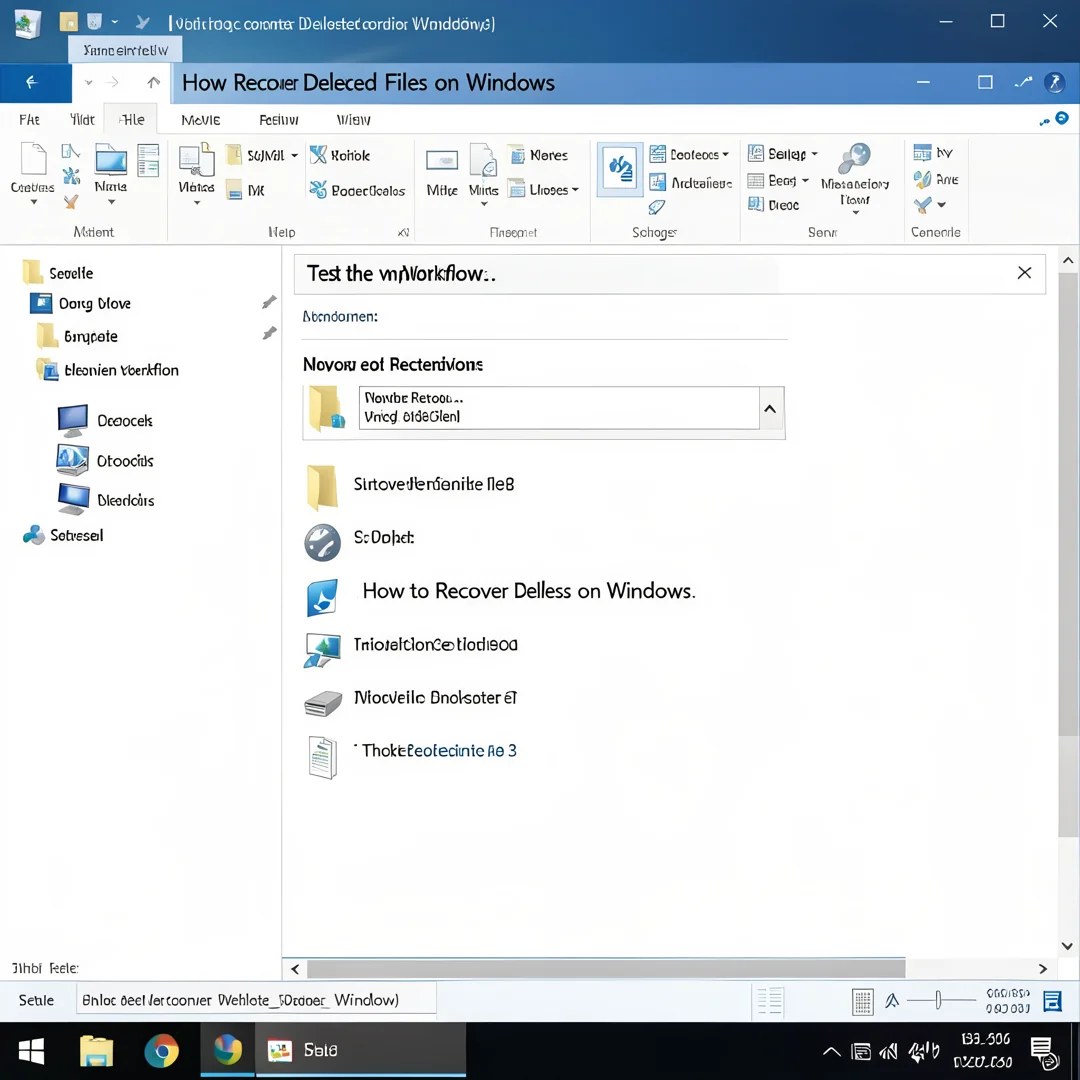 Step 7: Technical tutorial screenshot: Test the complete workflow for How to Recover Deleted Files on Window