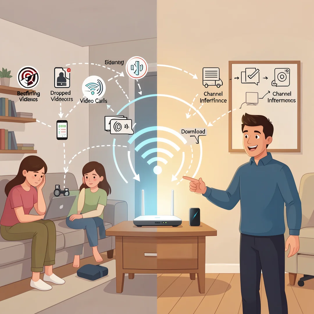 Step 7: Illustration for step: Address common challenges related to How to Improve WiFi Speed at Home, profe