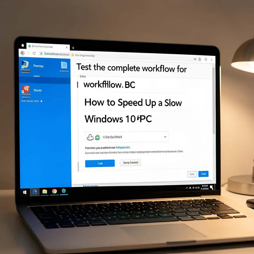 Step 7: Technical tutorial screenshot: Test the complete workflow for How to Speed Up a Slow Windows 10 PC,