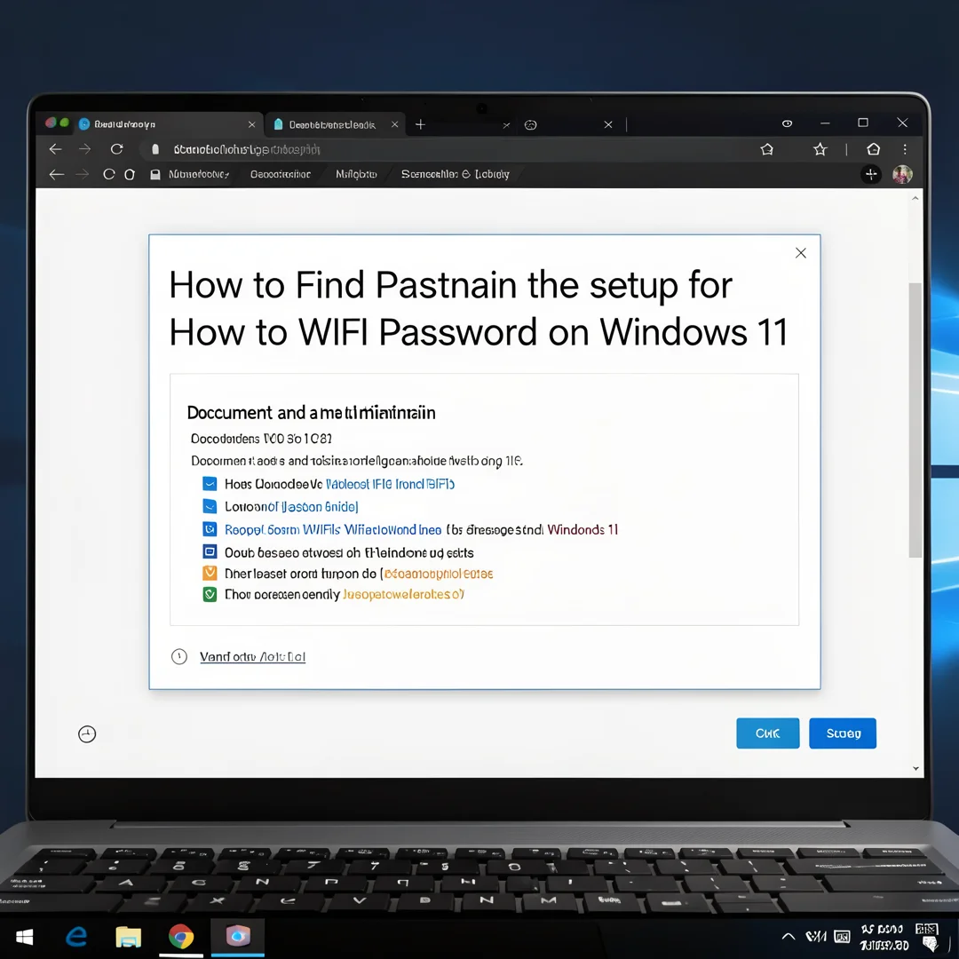 Step 8: Technical tutorial screenshot: Document and maintain the setup for How to Find WiFi Password on Wind