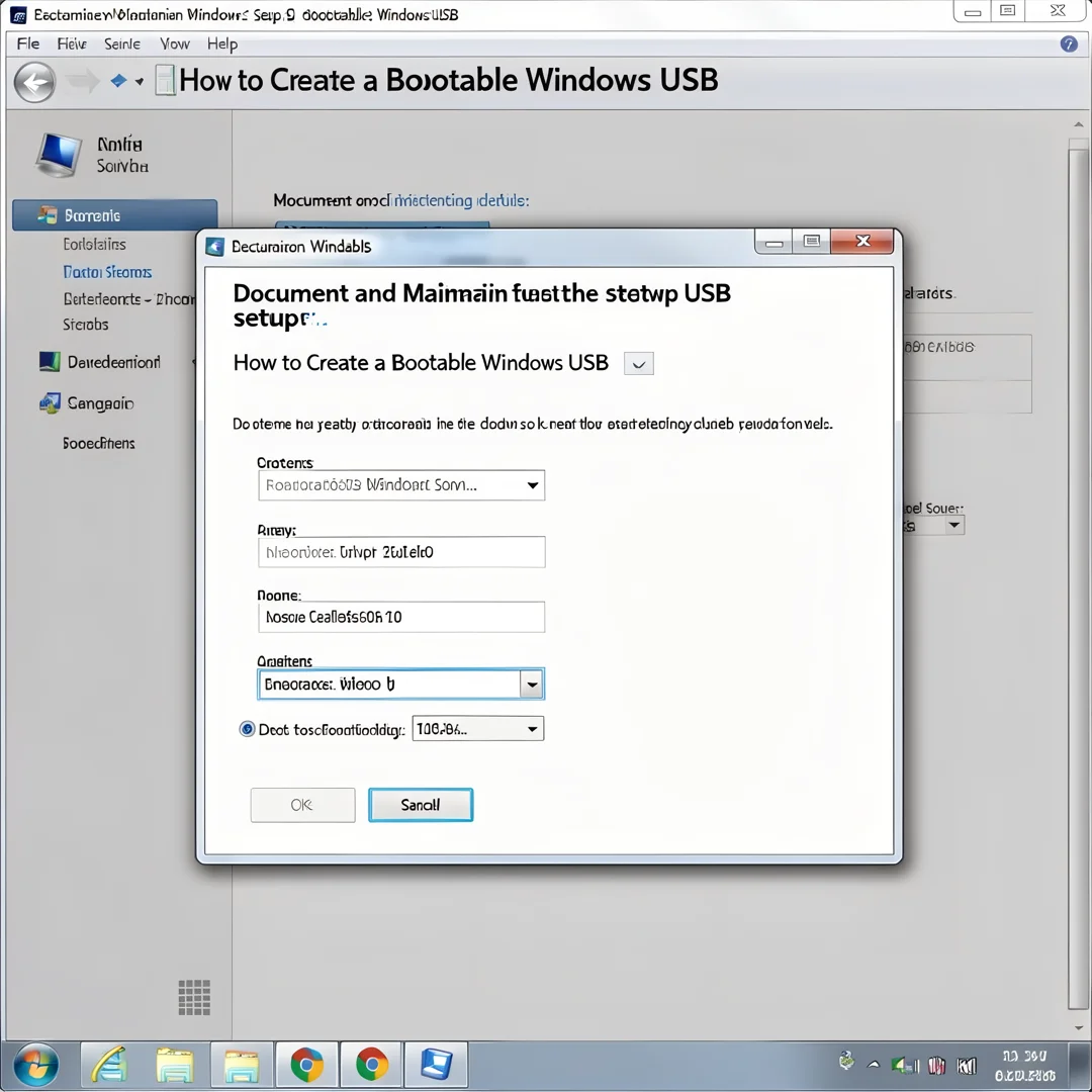 Step 8: Technical tutorial screenshot: Document and maintain the setup for How to Create a Bootable Windows