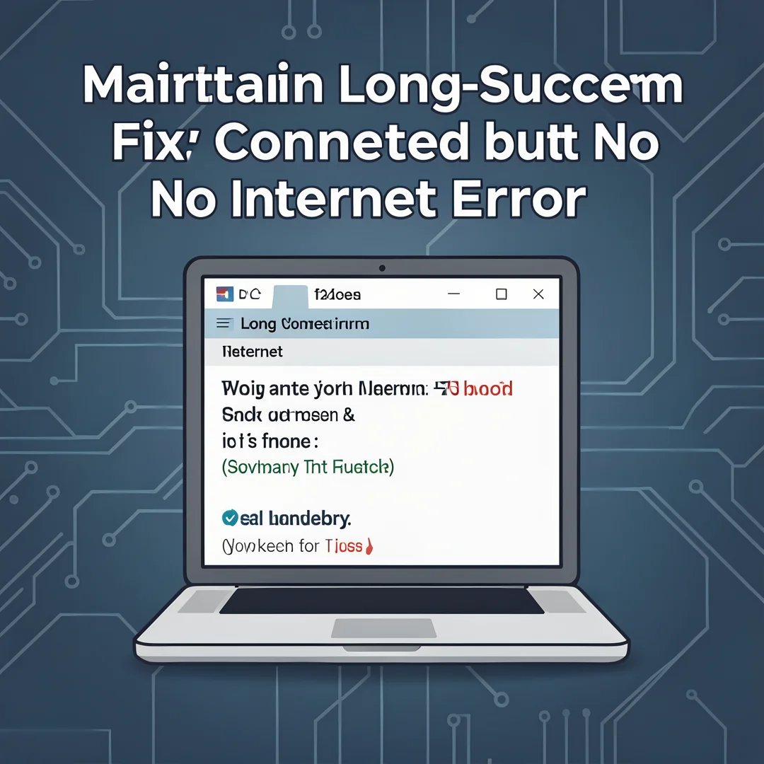 Step 8: Illustration for step: Maintain long-term success related to How to Fix Connected but No Internet Er