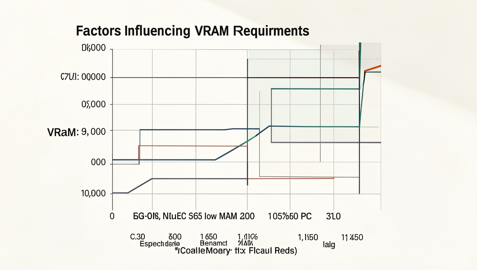 Graph illustrating VRAM requirements for various screen resolutions.