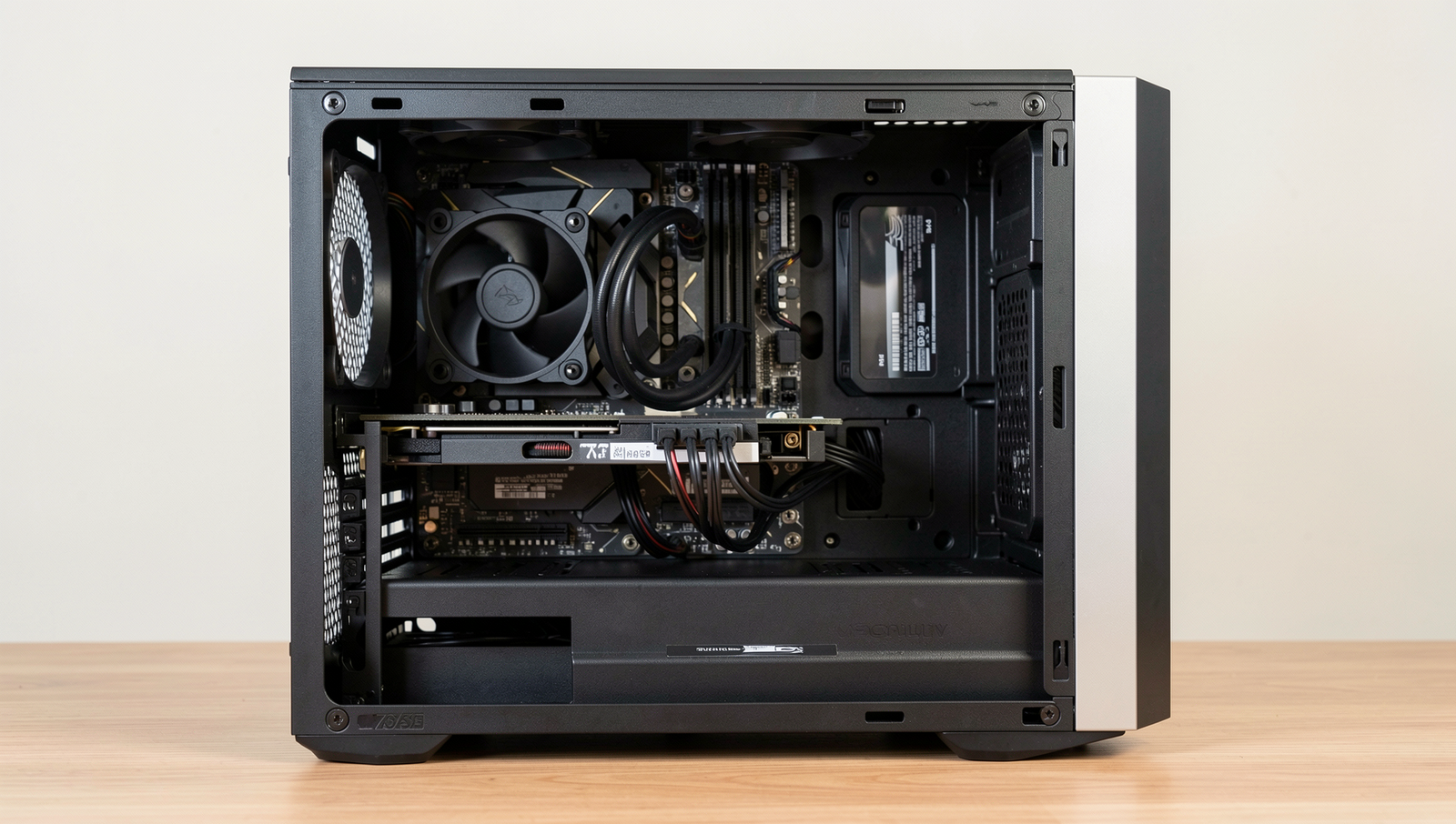 Well-cooled PC setup showcasing advanced cooling solutions and components.