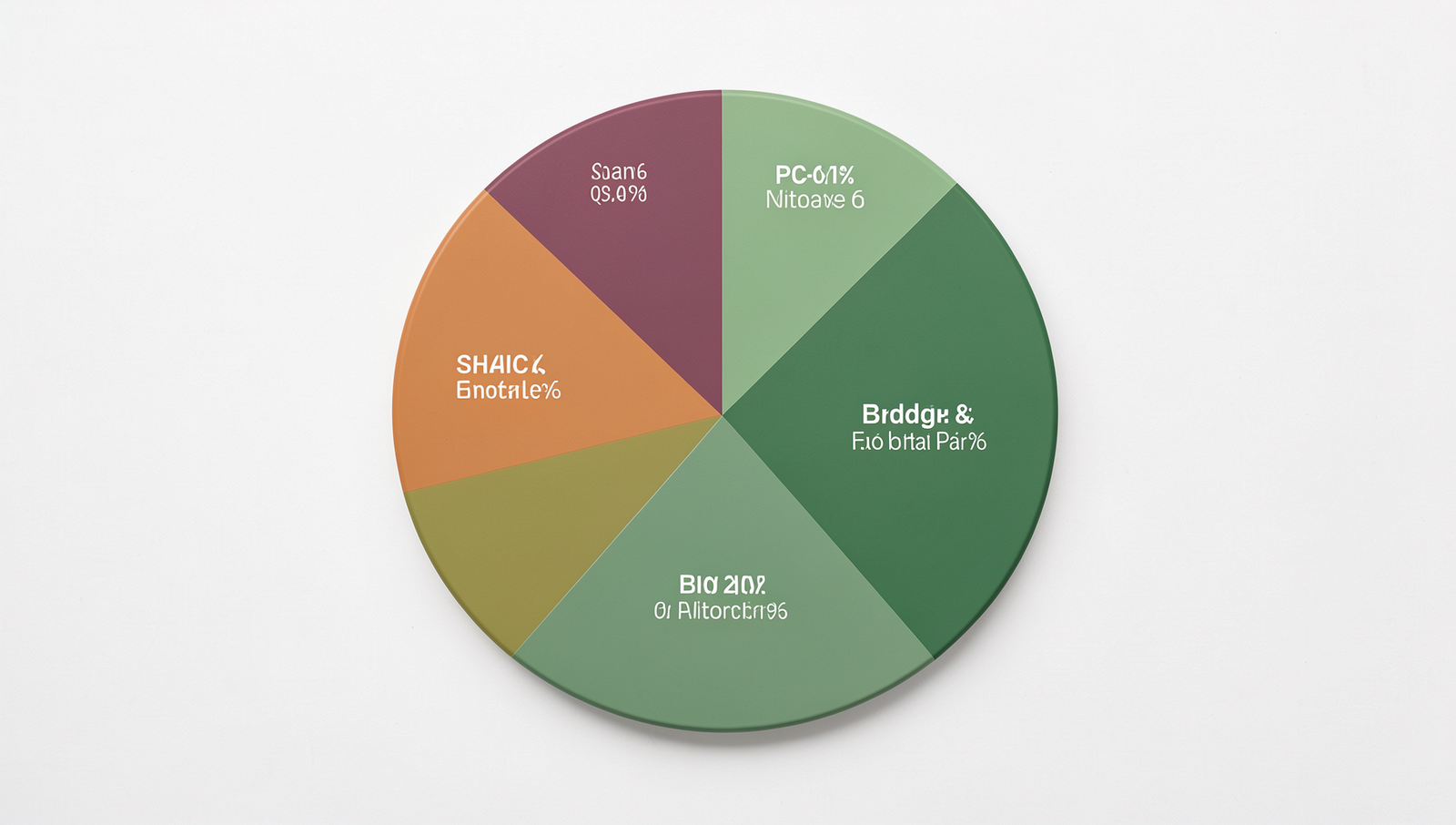 Detailed pie chart illustrating budget allocation for PC builds.