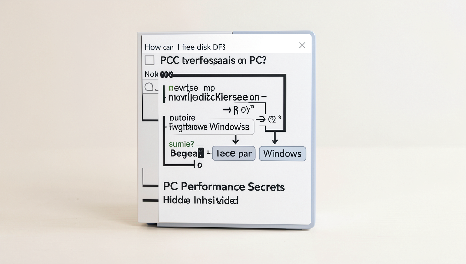 Diagram illustrating methods to free up disk space on a Windows PC.