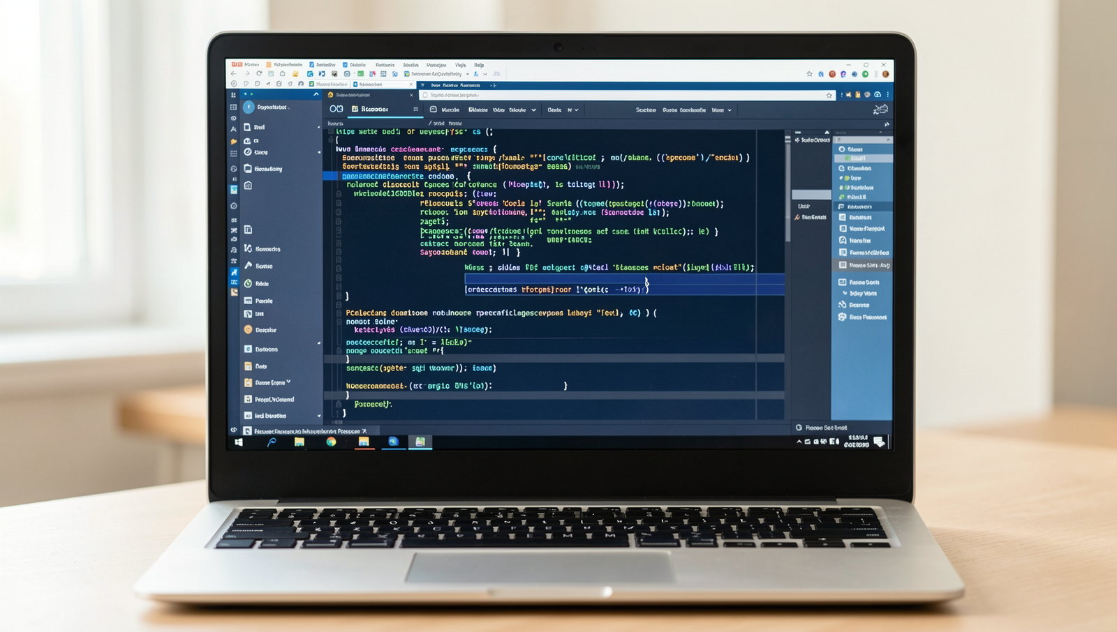 Detailed view of software processes running on a computer screen.
