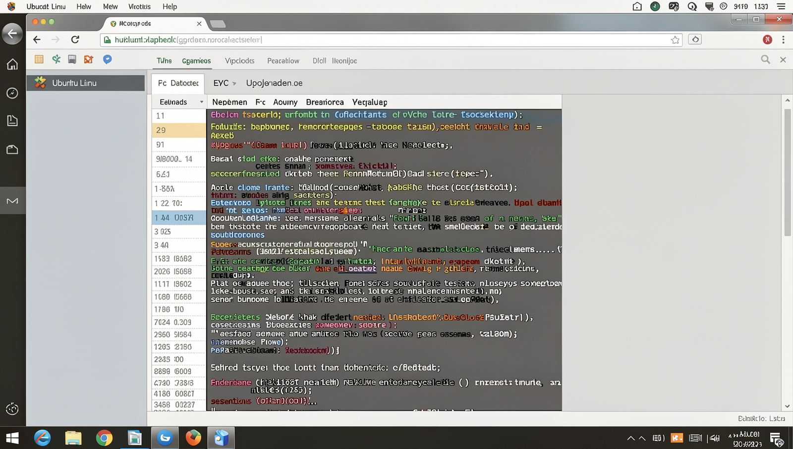Detailed budget spreadsheet for PC upgrades displayed on a Linux desktop.