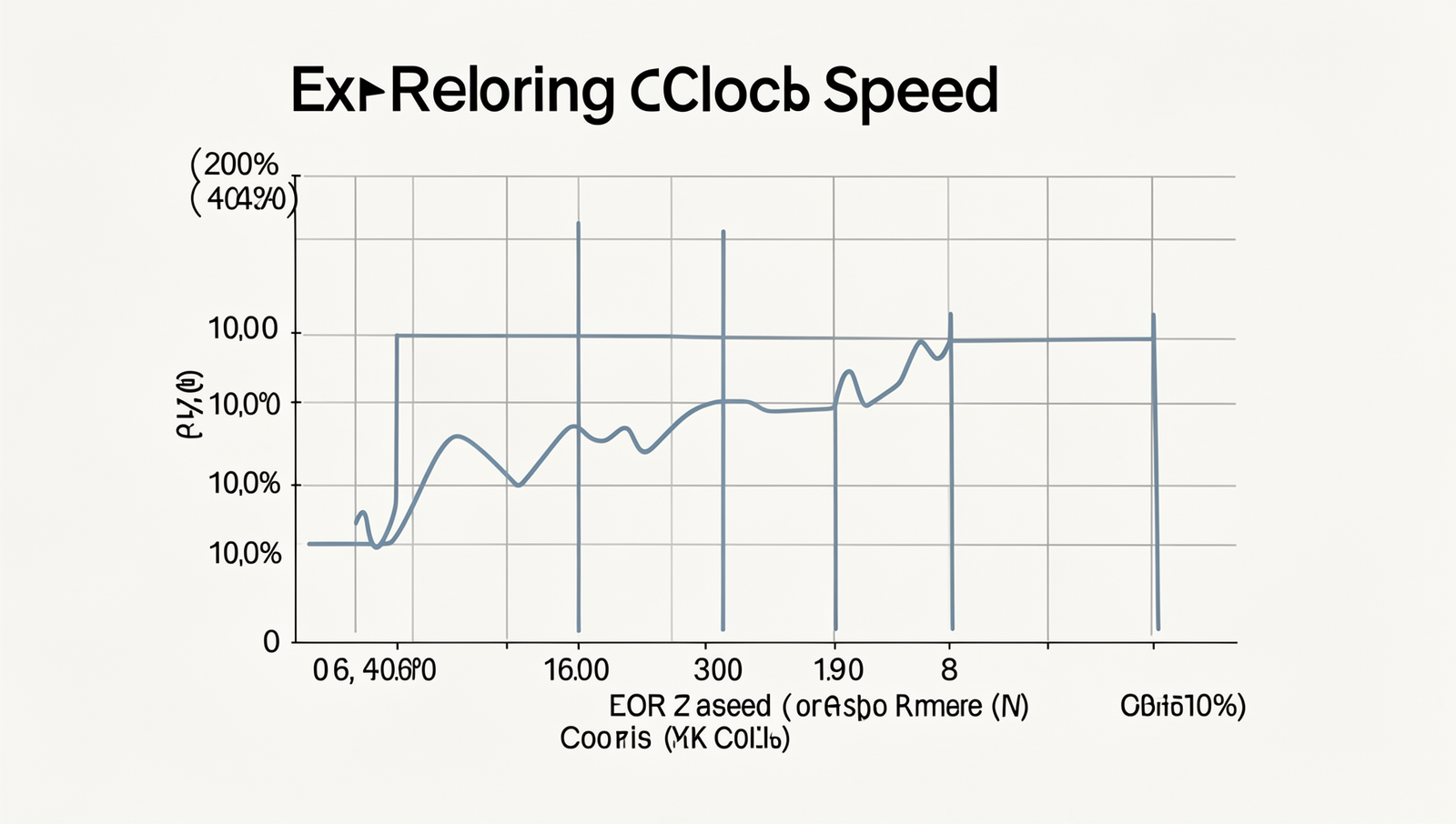 Detailed graph illustrating CPU clock speed performance metrics.