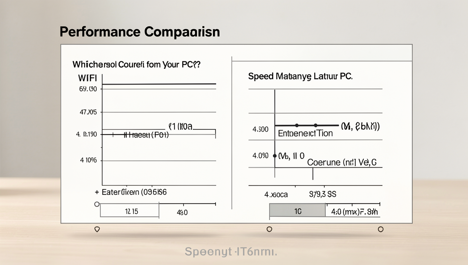Graph comparing speed and latency of WiFi and Ethernet connections.