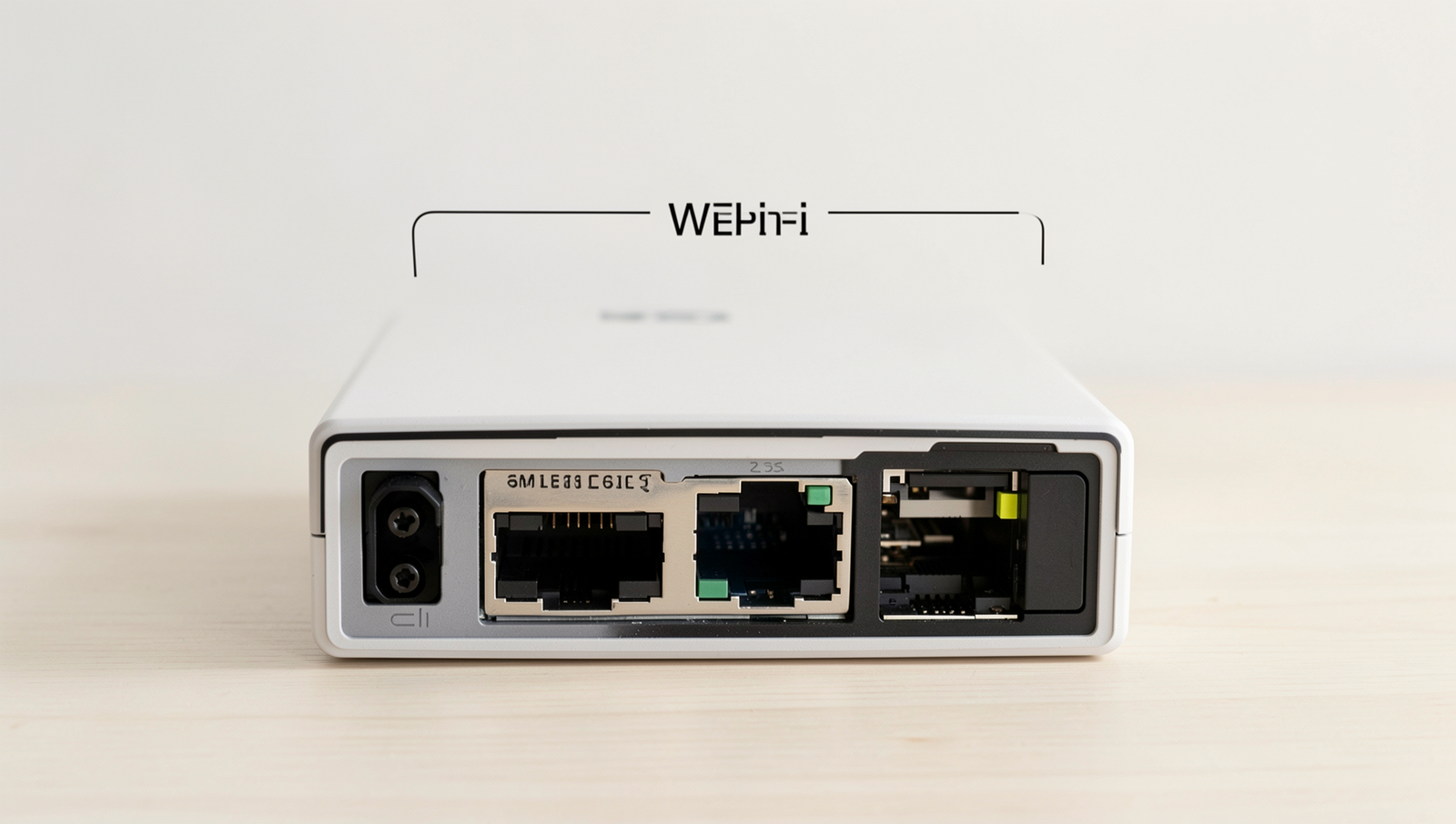 Diagram illustrating key differences between WiFi and Ethernet connections.