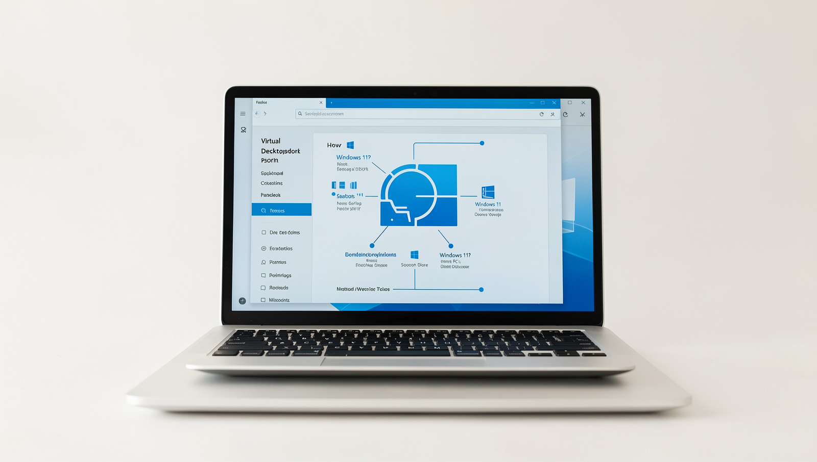 Diagram illustrating how Virtual Desktops function in Windows 11 with clear visuals.