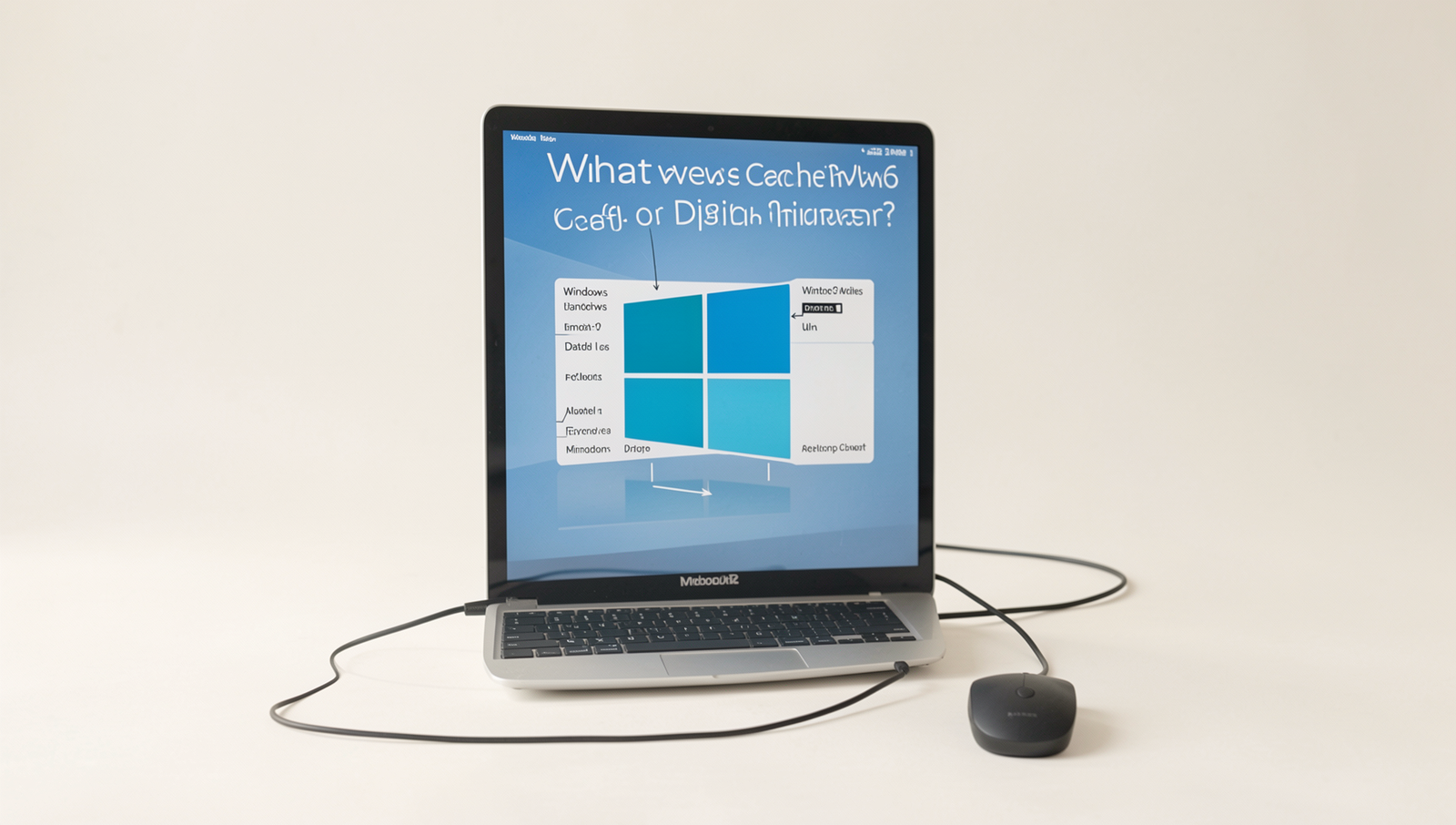 Diagram explaining Windows cache files and their role in system performance.