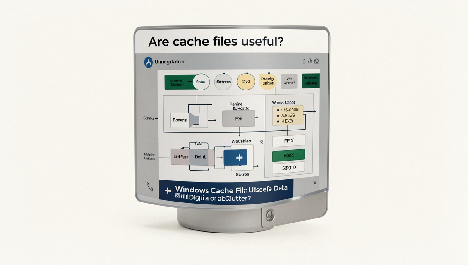 Diagram illustrating the role of cache files in Windows systems.
