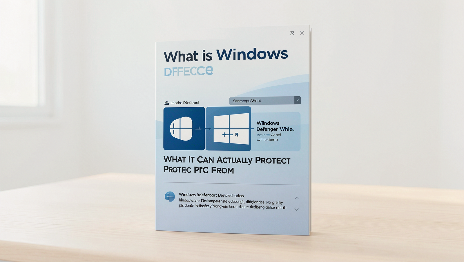 Diagram illustrating Windows Defender's protection features for PCs.