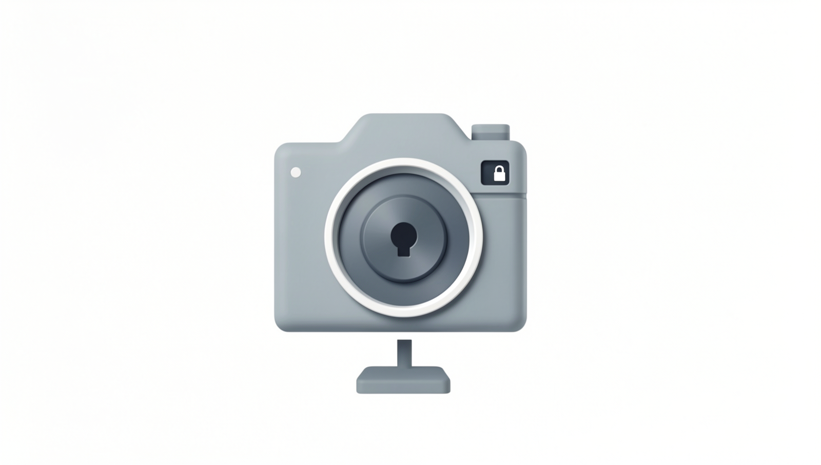 Camera and microphone icons with a lock symbol, representing privacy settings.
